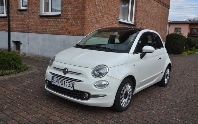 Fiat 500 cena 37900 przebieg: 105000, rok produkcji 2016 z Koziegłowy małe 92